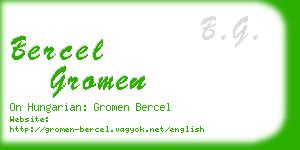 bercel gromen business card